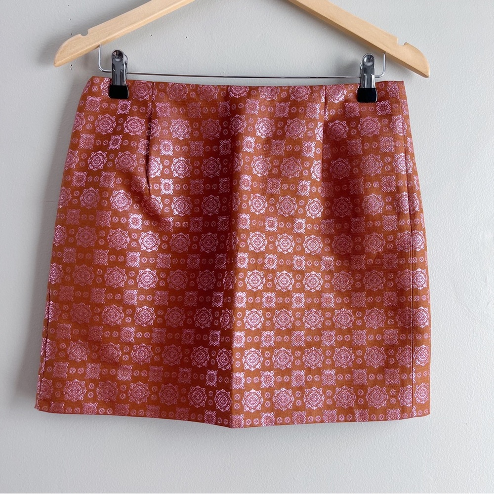 J.Crew Collection Metallic Brocade Silk Mini Skirt